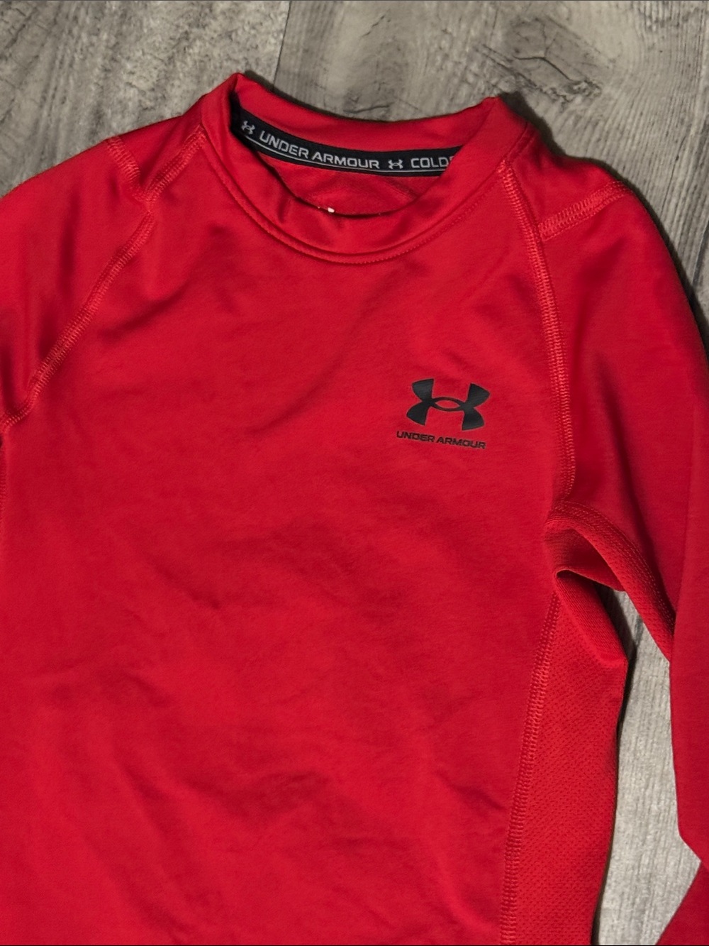 Under Armour Kids Red Long-Sleeve Athletic Top